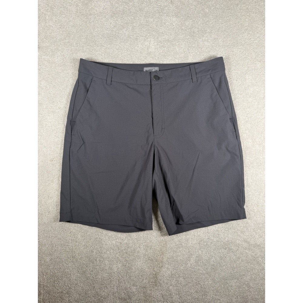VRST Limitless Chino Shorts Mens 36 Grey 8.5" Inch Inseam Stretch Performance